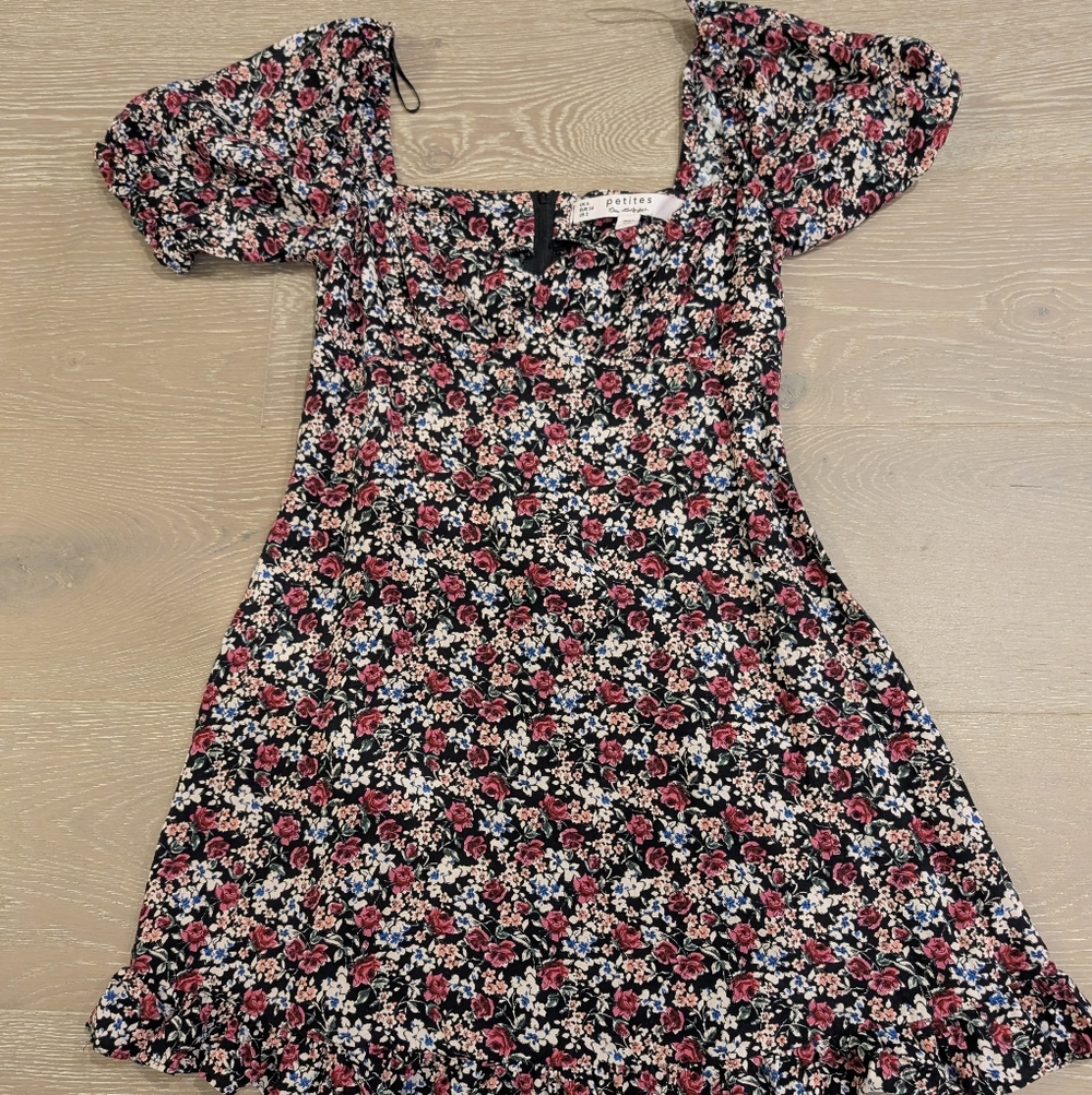 Miss Selfridge Petite Floral Tea Dress, Size 2